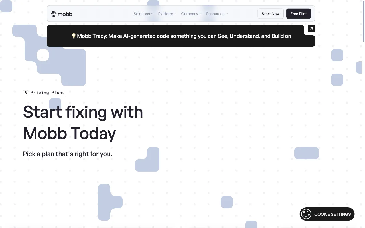 Mobb — pricing page