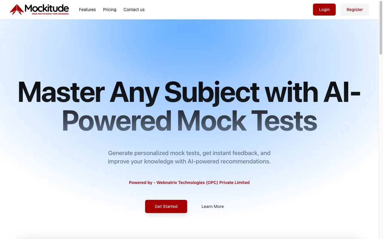 Mockitude — pricing page