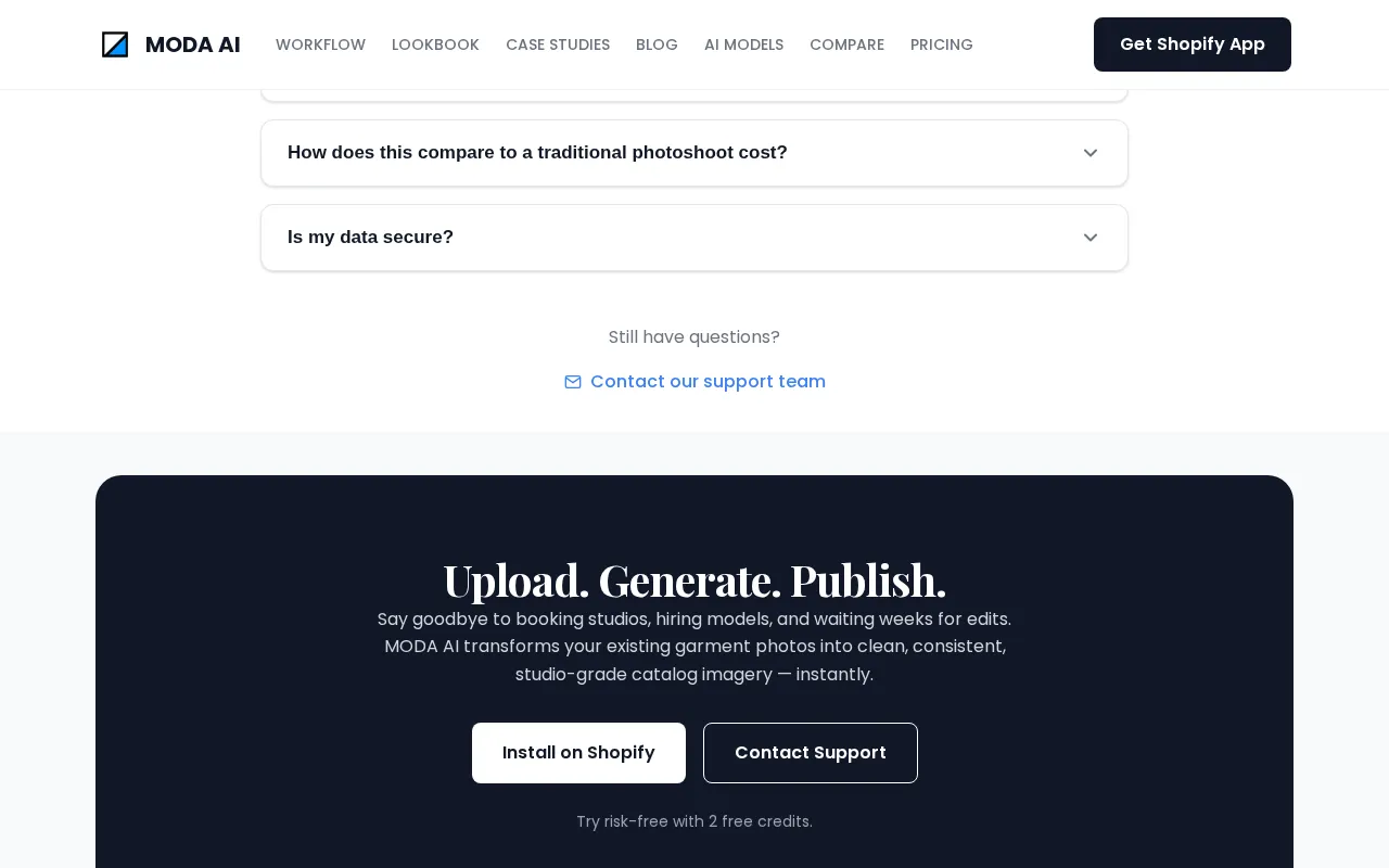 MODA AI — preview screenshot