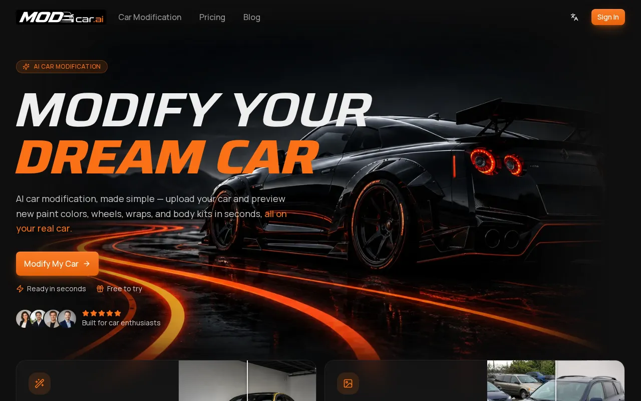 MODCAR.ai — preview screenshot