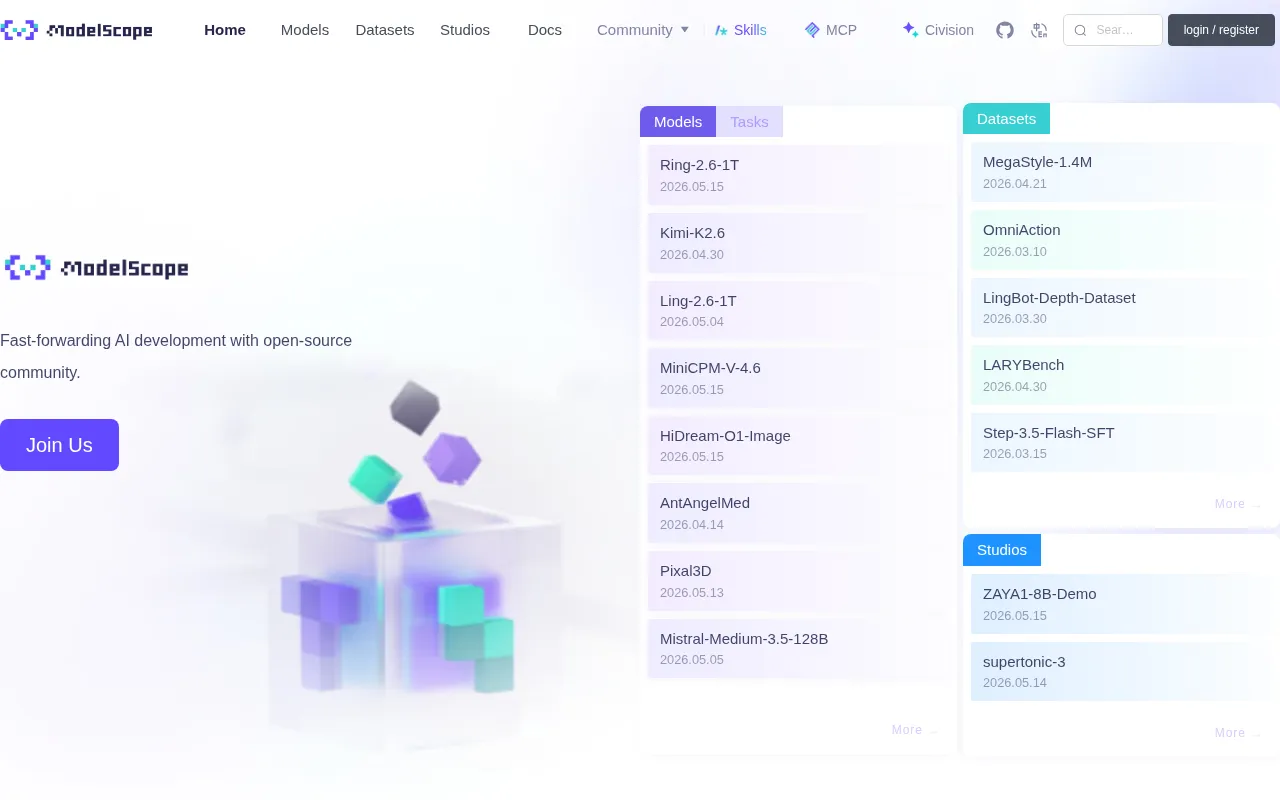 modelscope — preview screenshot