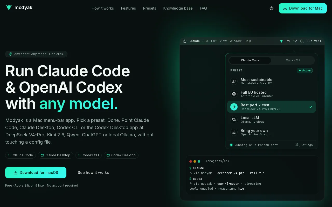 Modyak — preview screenshot