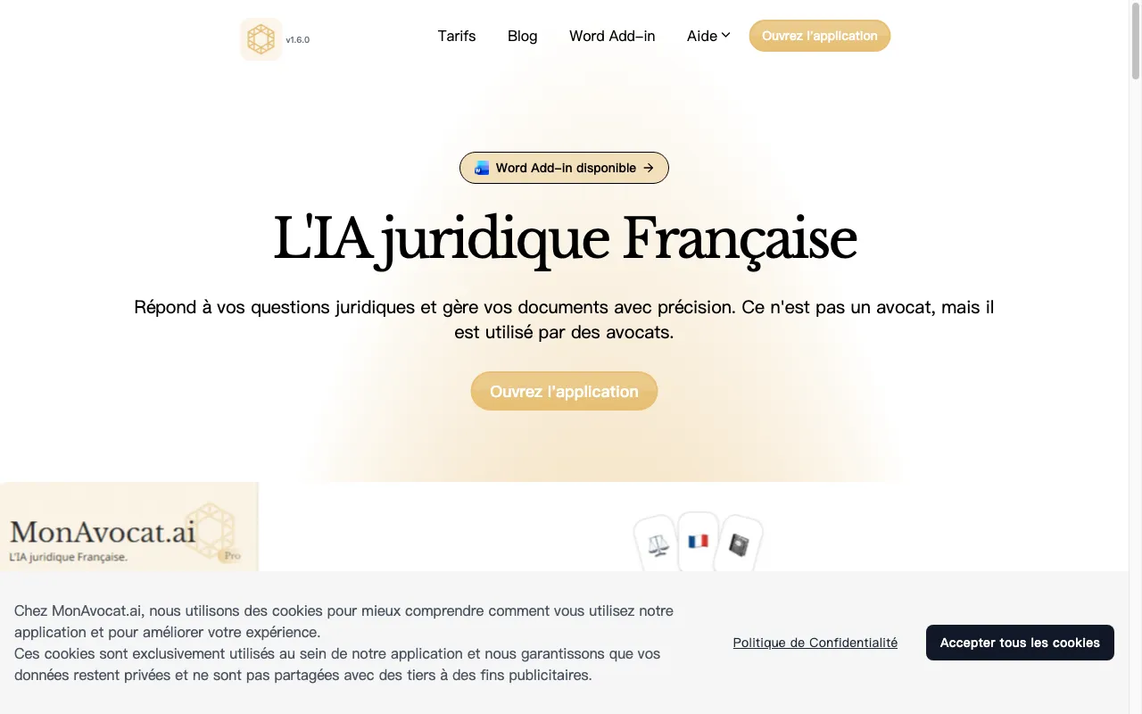Mon Avocat AI - Avocat en ligne — preview screenshot