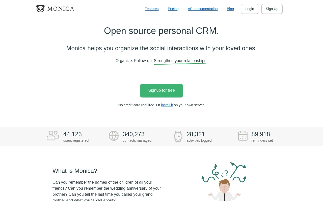 Monicahq — preview screenshot