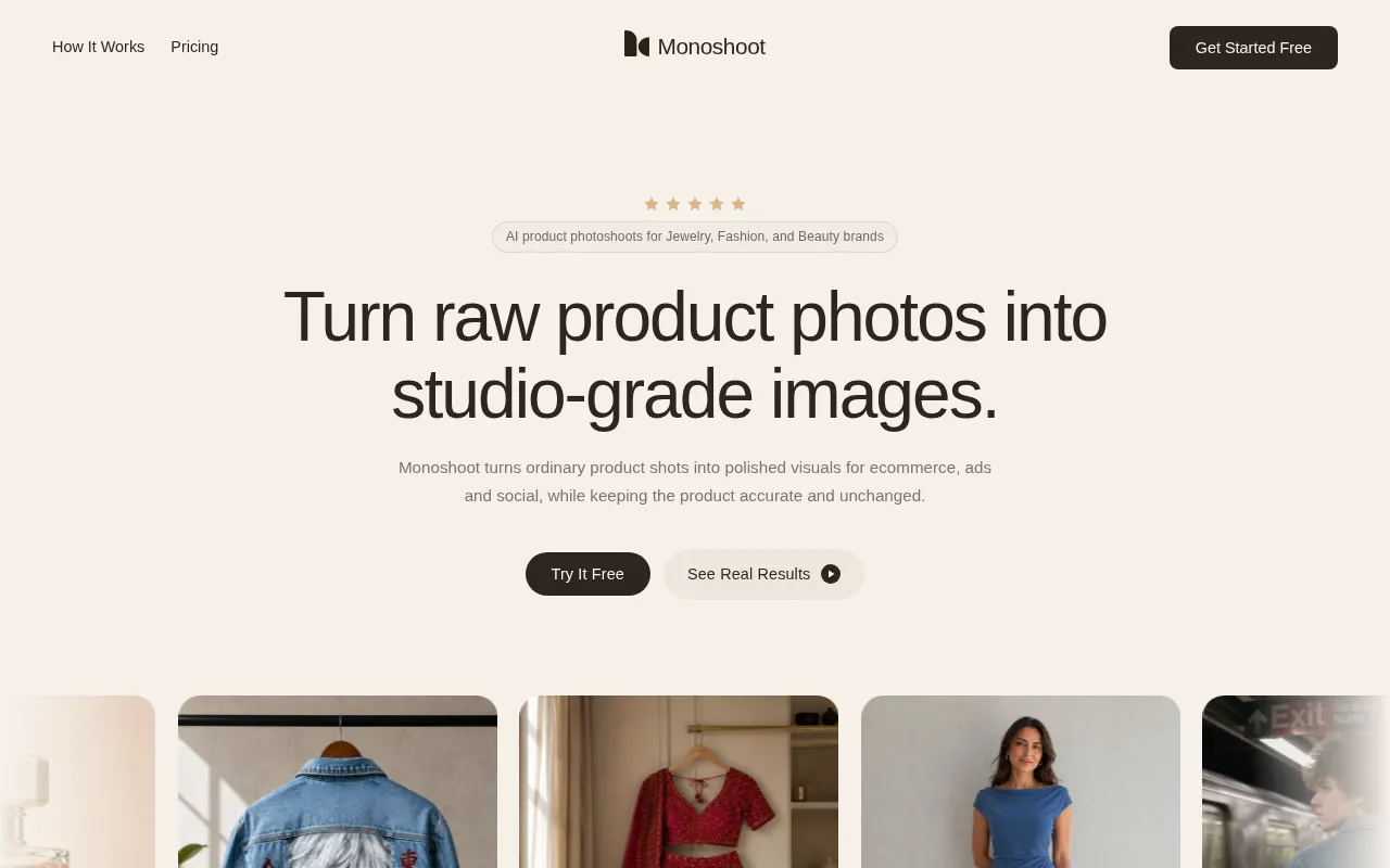 Monoshoot — pricing page