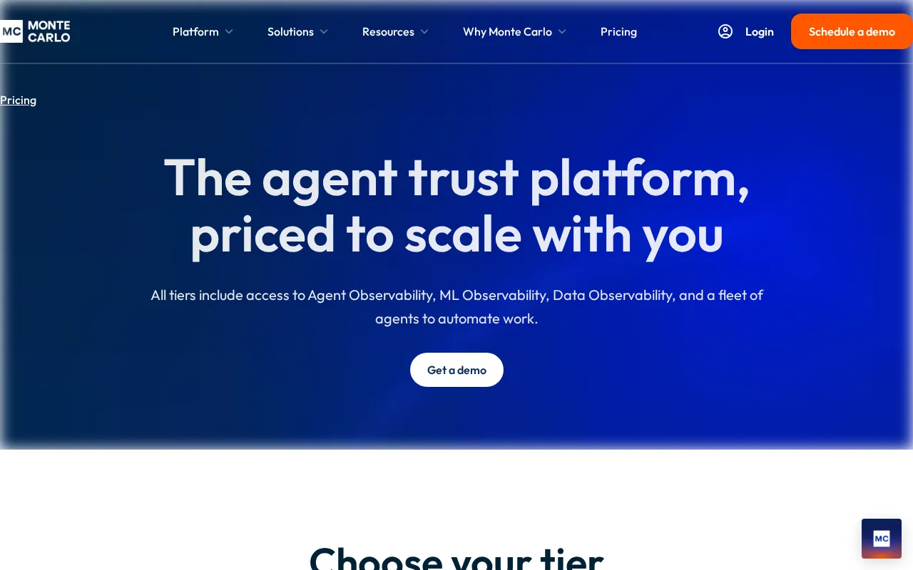 Monte Carlo — pricing page