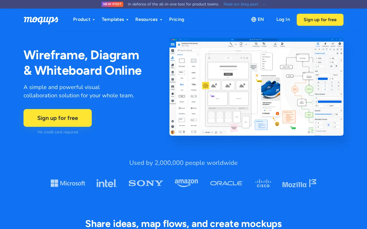Moqups — preview screenshot