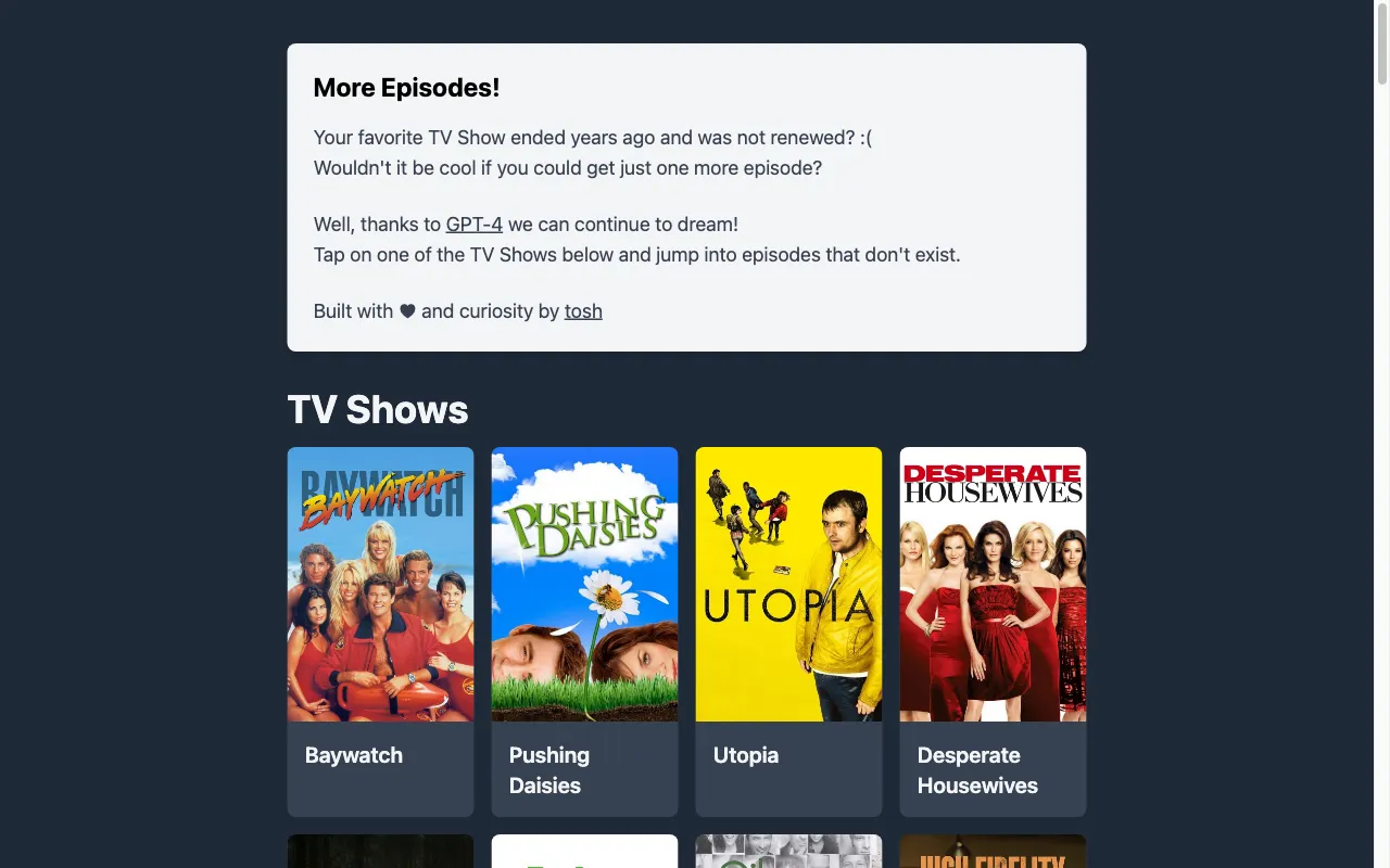 More Episodes! — preview screenshot