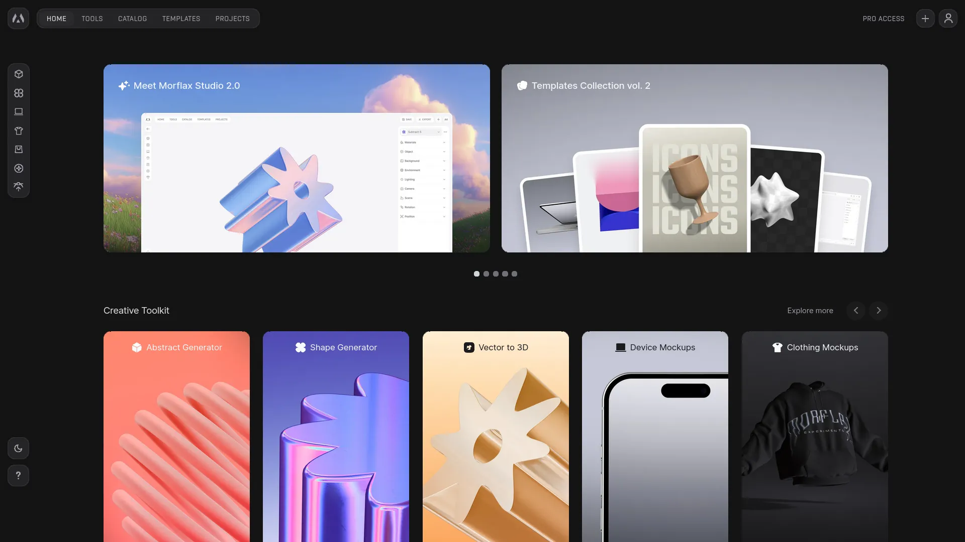 Morflax studio — preview screenshot