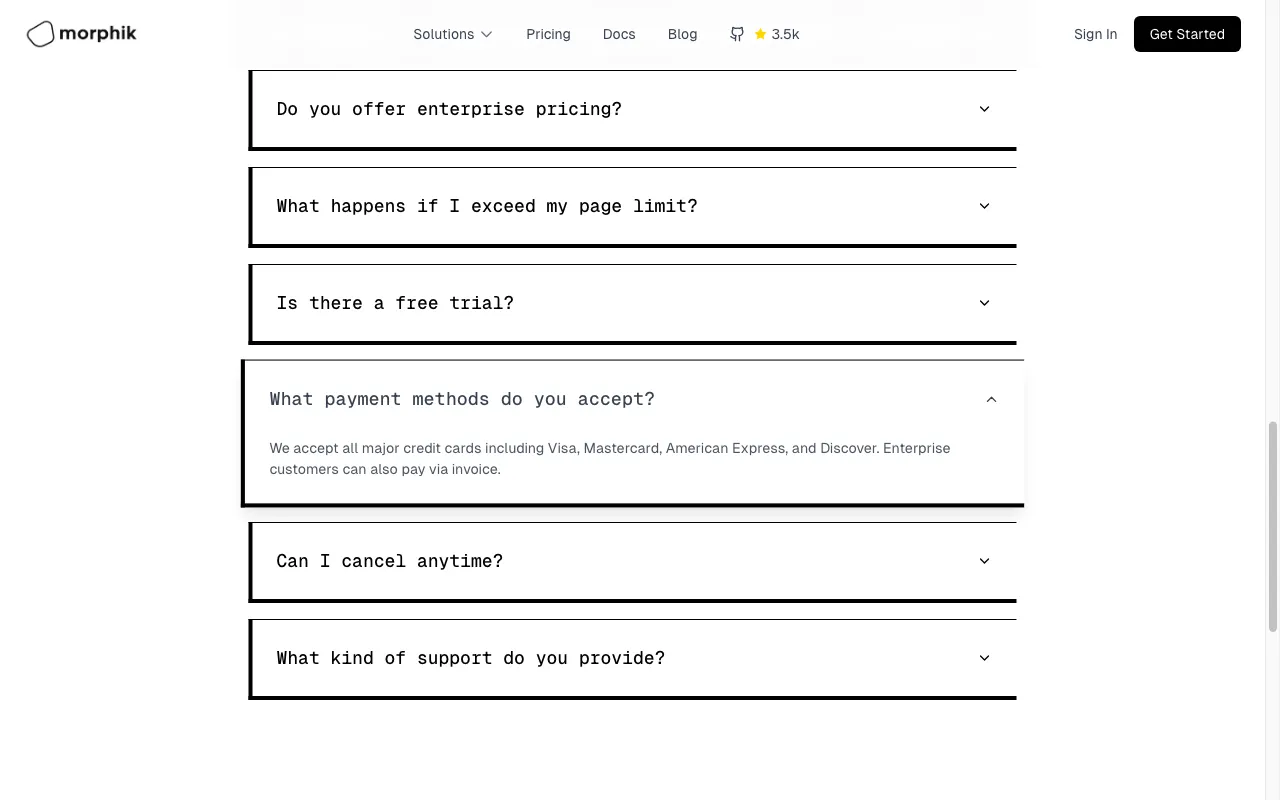 Morphik — pricing page