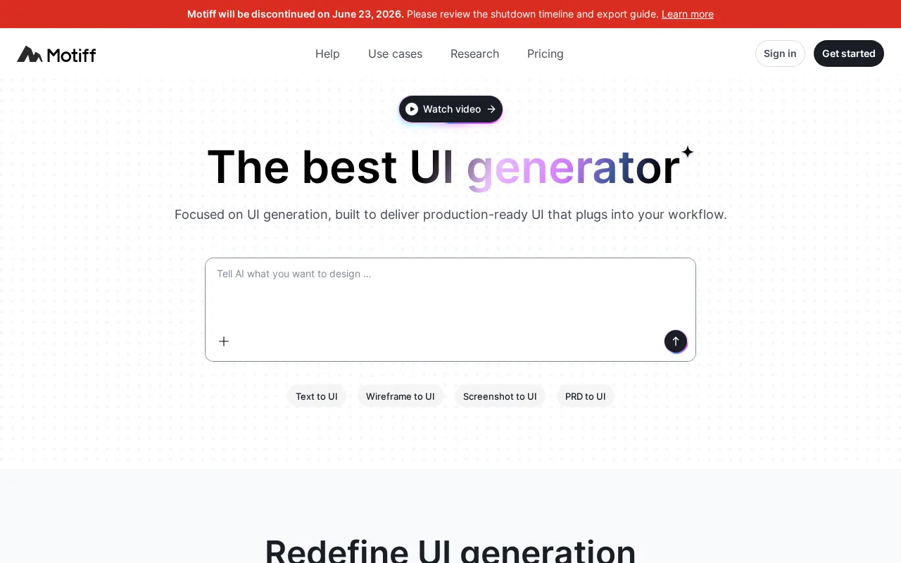 Motiff — preview screenshot
