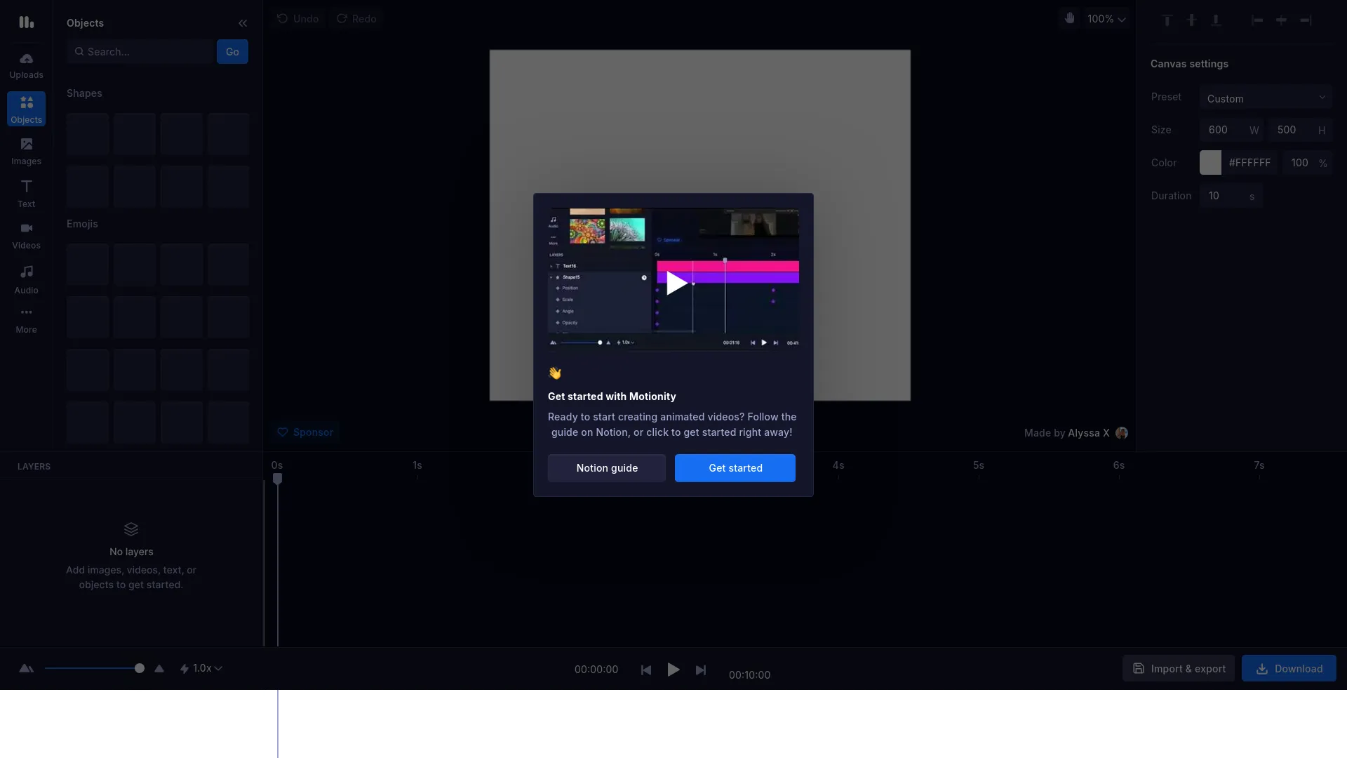 Motionity — preview screenshot