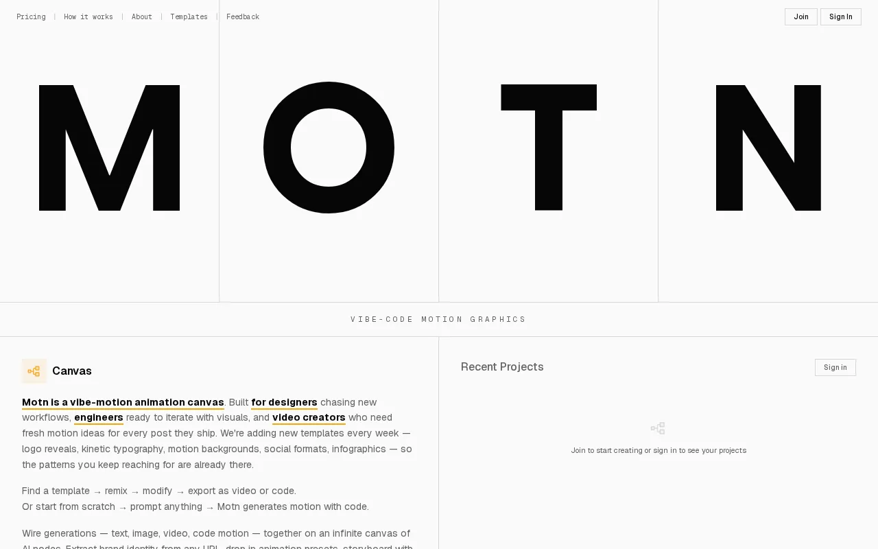 Motn AI — preview screenshot