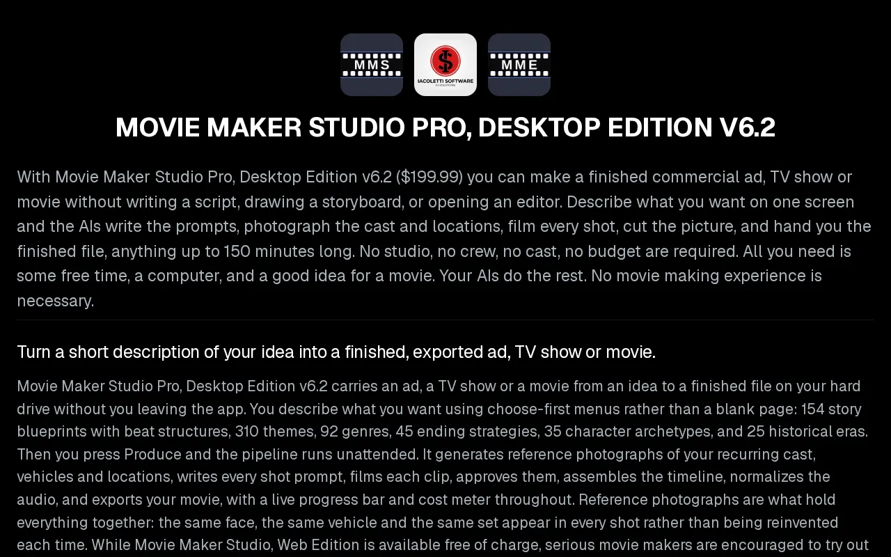 Movie Maker Studio — preview screenshot