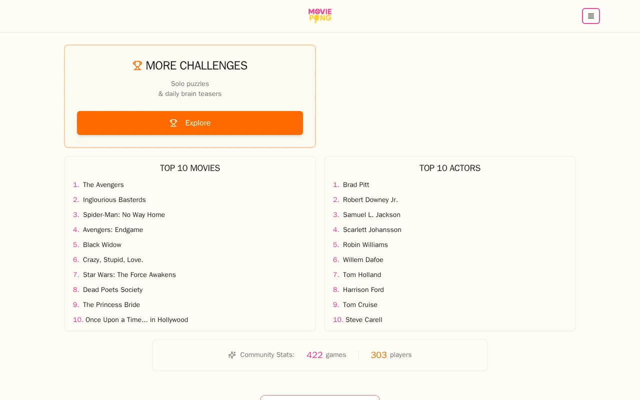MoviePong — preview screenshot