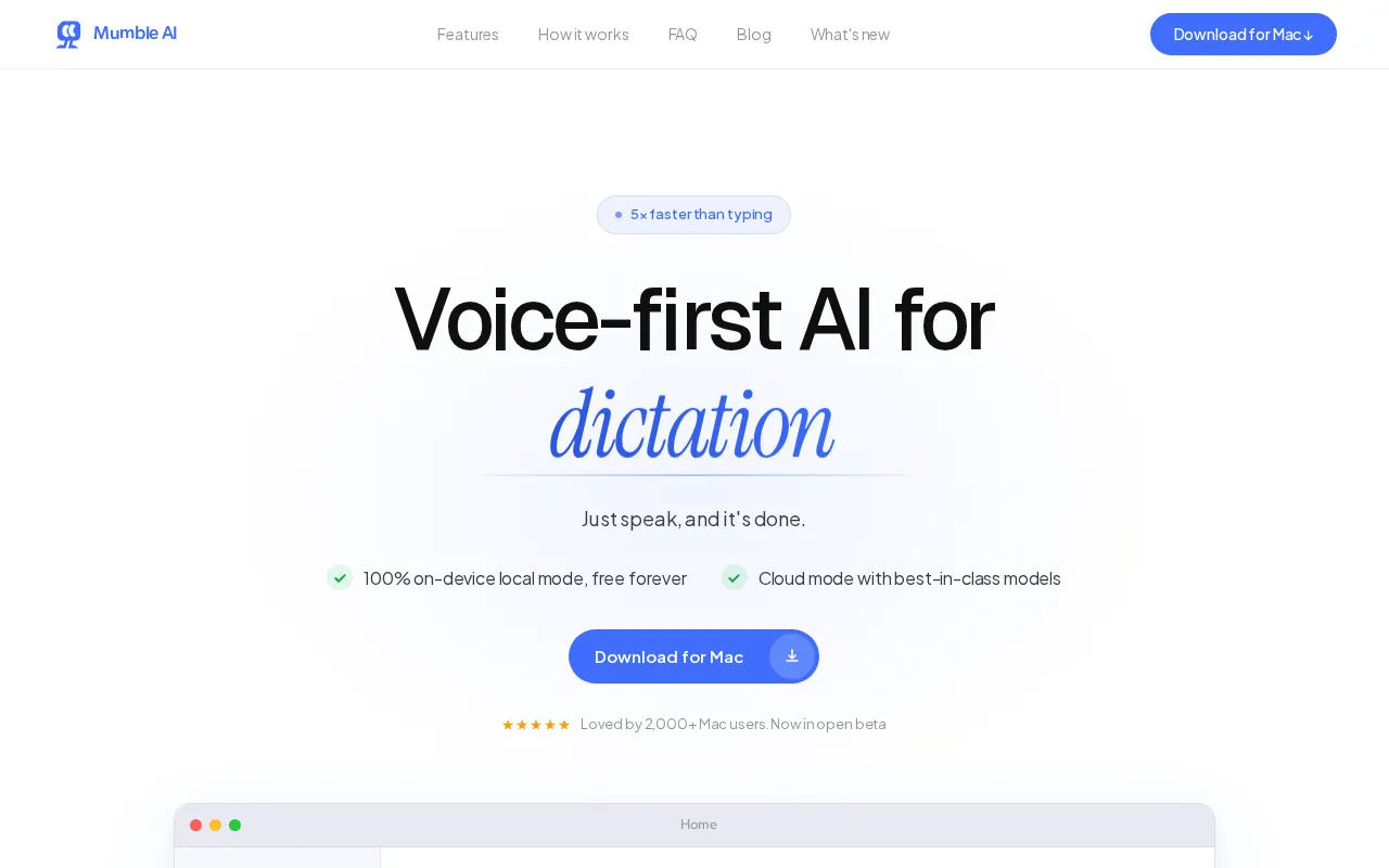 Mumble AI — preview screenshot