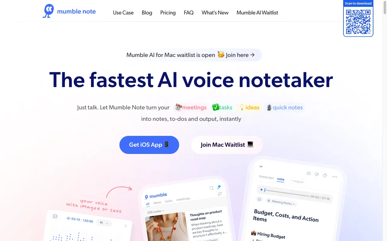 Mumble Note — preview screenshot