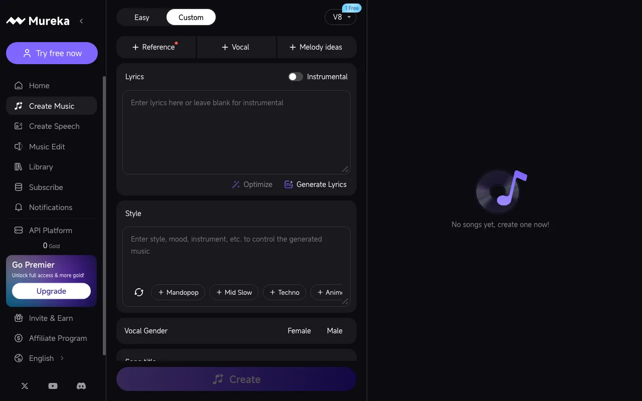 Mureka — preview screenshot