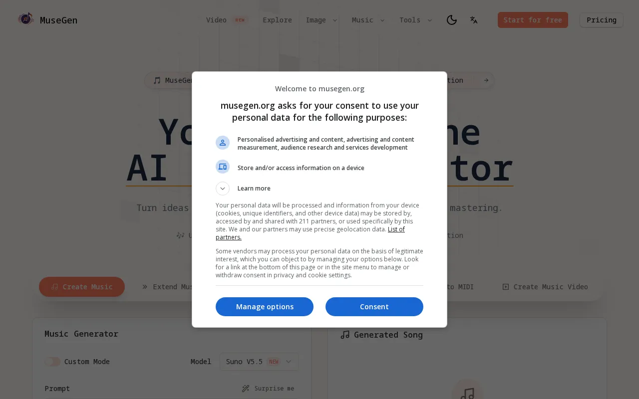 MuseGen — preview screenshot