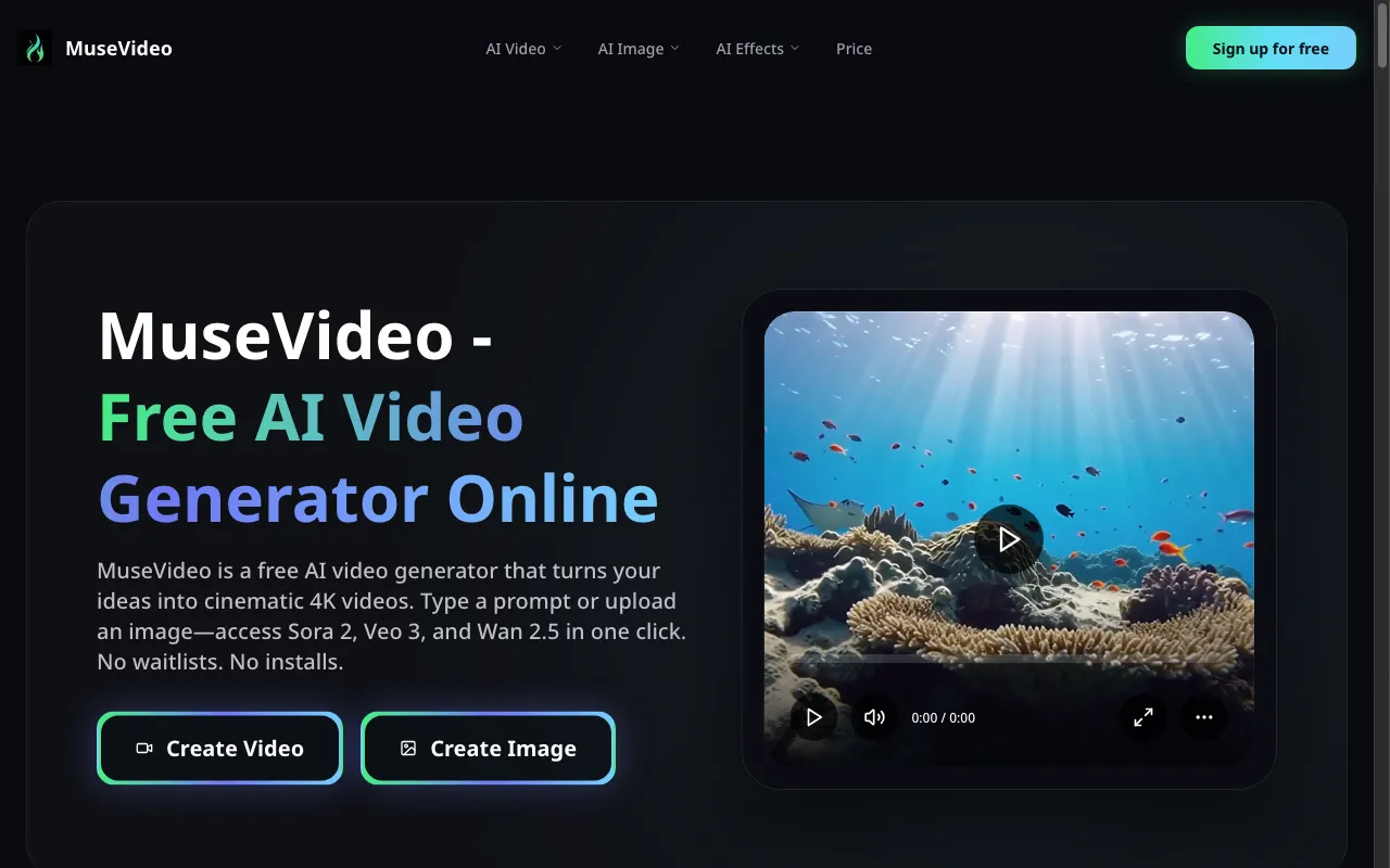 MuseVideo — preview screenshot