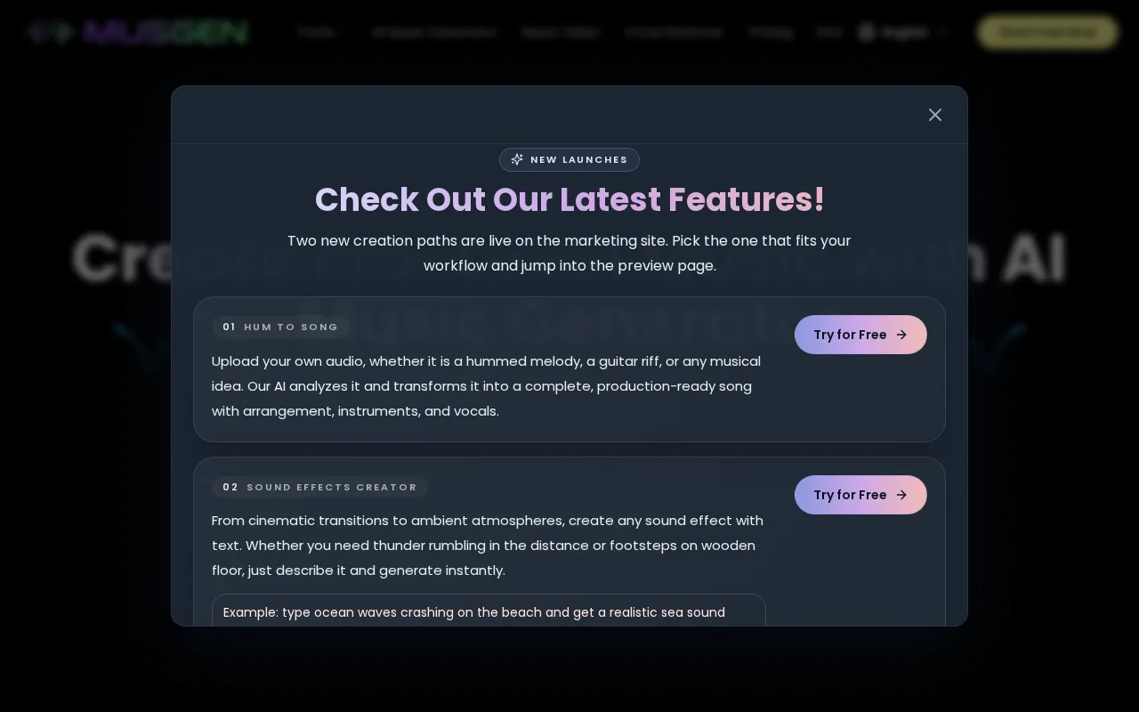MusGen — preview screenshot