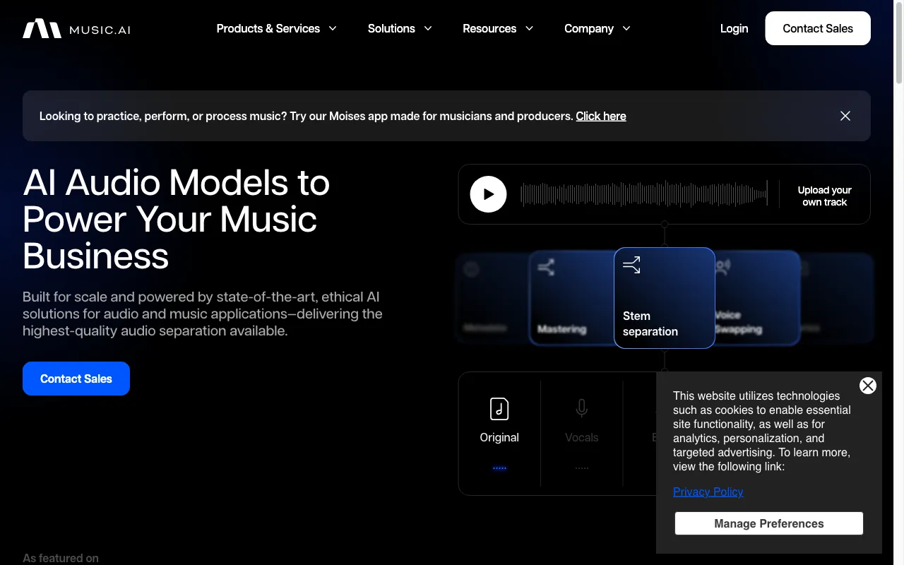 Music.AI — preview screenshot