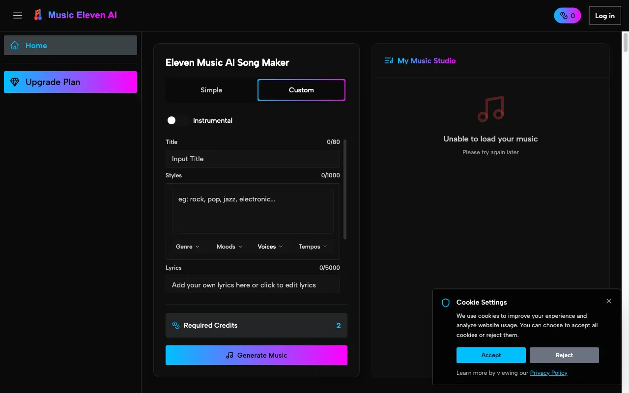 Music Eleven AI — preview screenshot