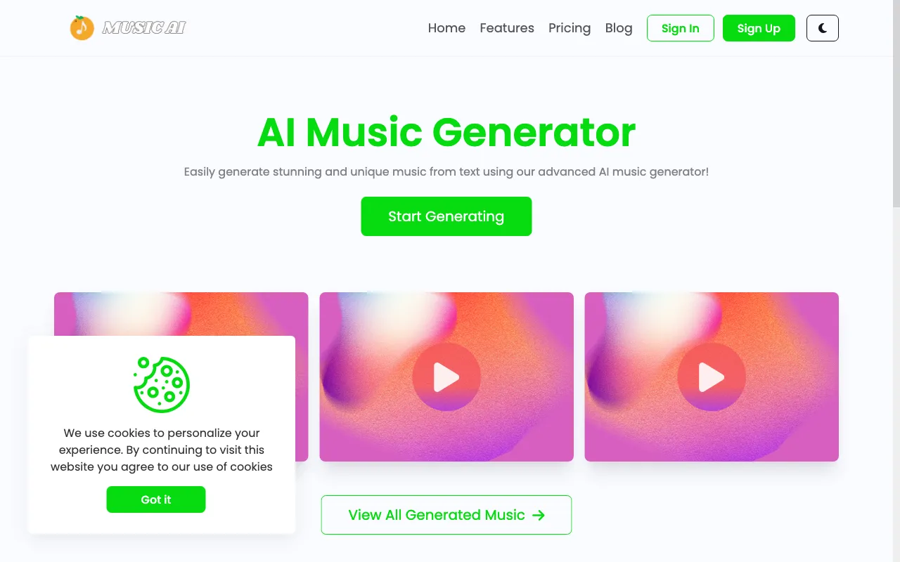 MusicAI — preview screenshot