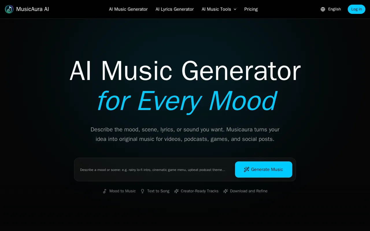 MusicAura AI — preview screenshot