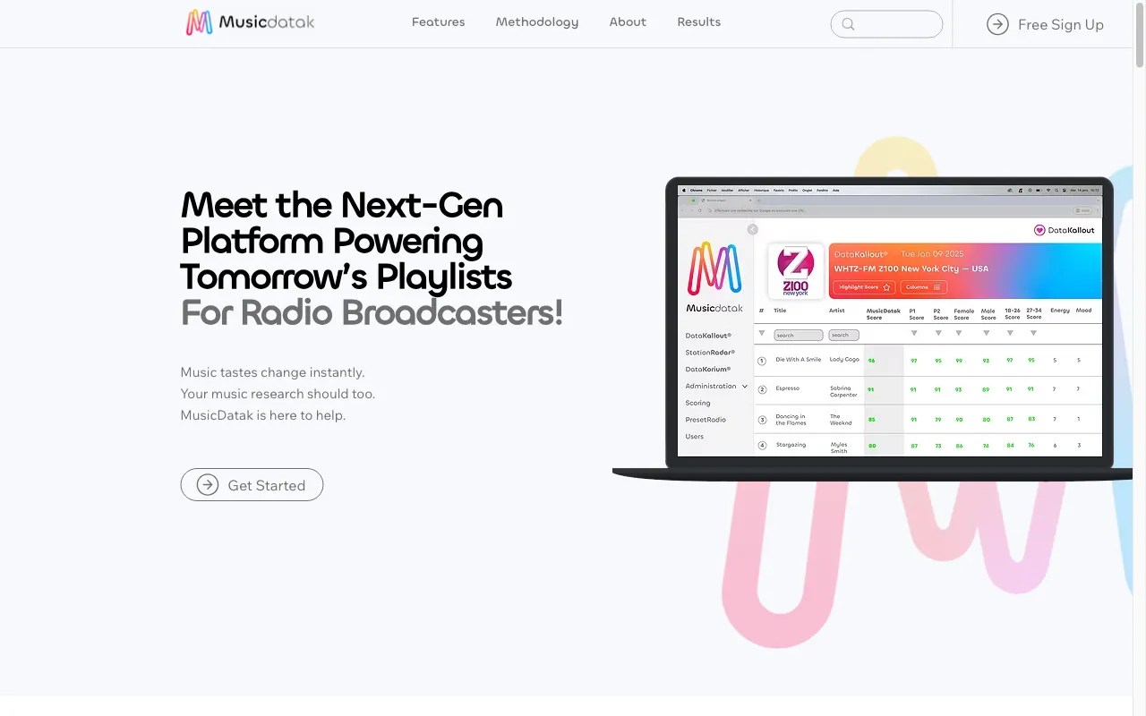 MUSICDATAK — preview screenshot