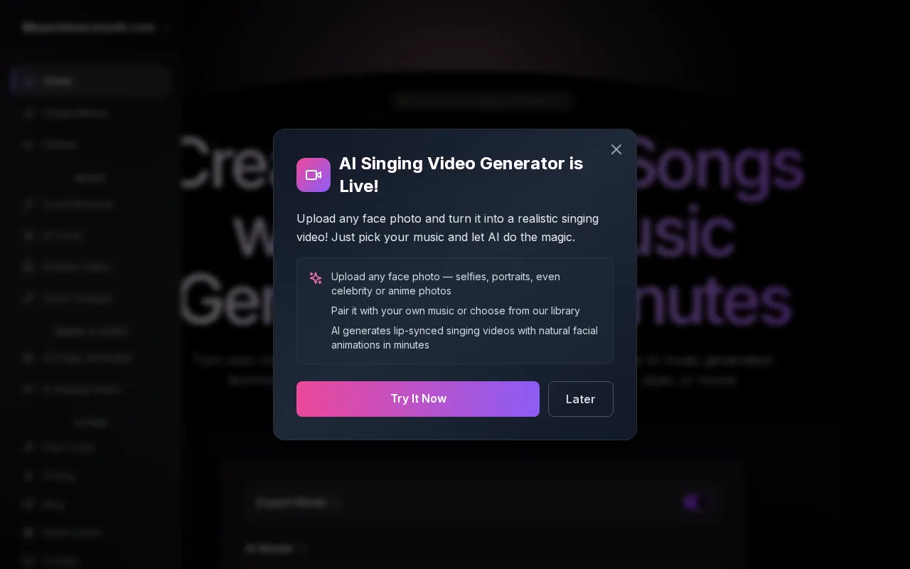 Musicgeneratorai — preview screenshot