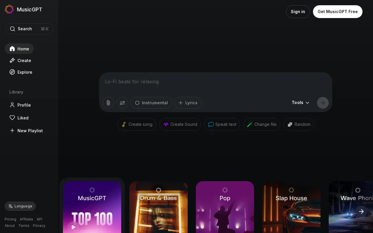 MusicGPT — preview screenshot