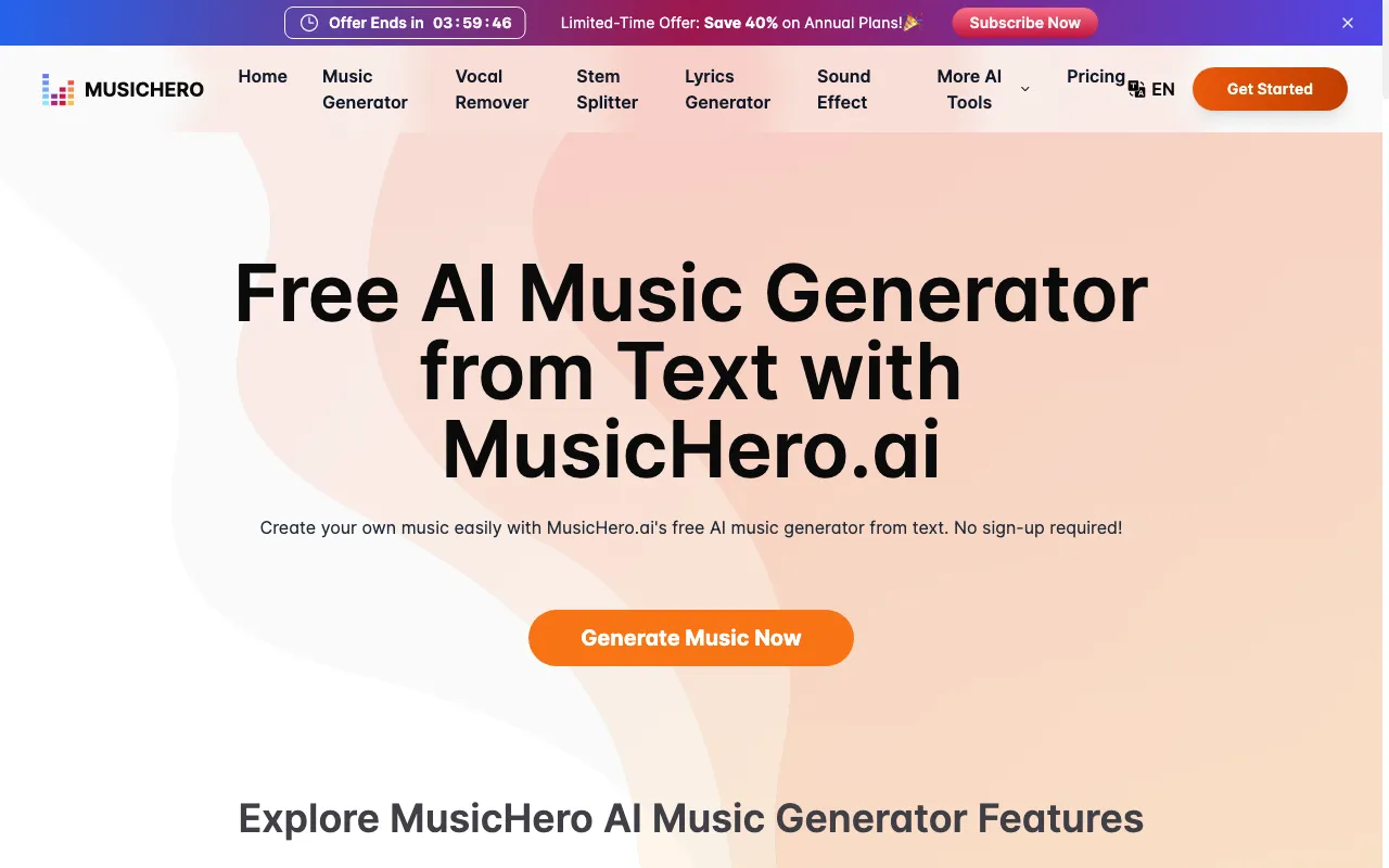 MusicHero.ai — preview screenshot
