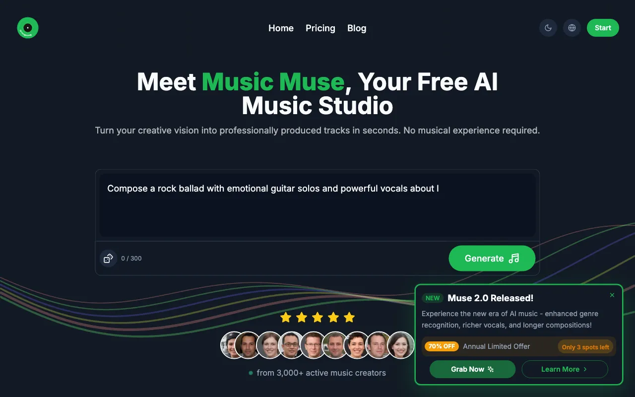 Music Muse AI — preview screenshot