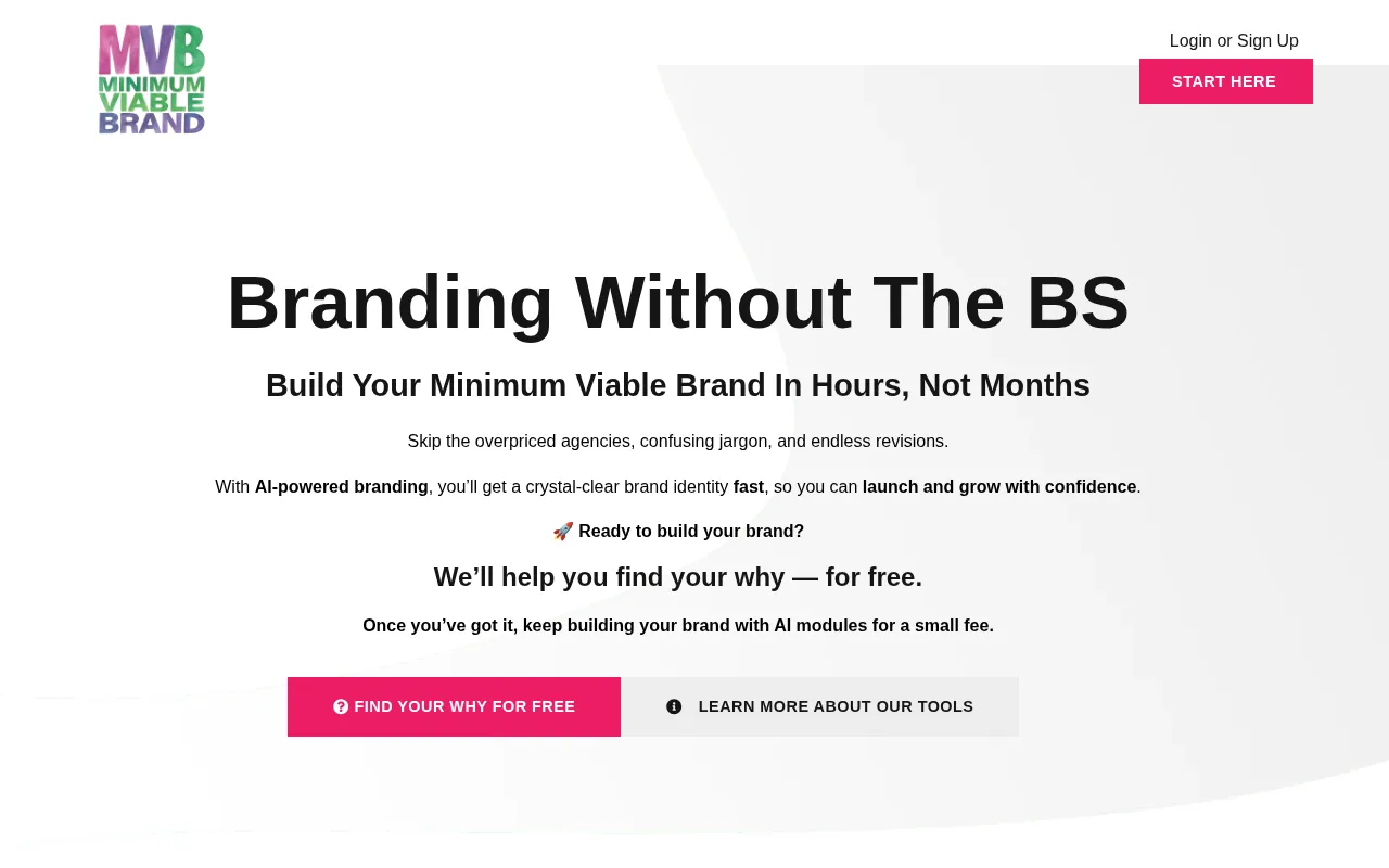 Minimum Viable Brand (MVB) — preview screenshot