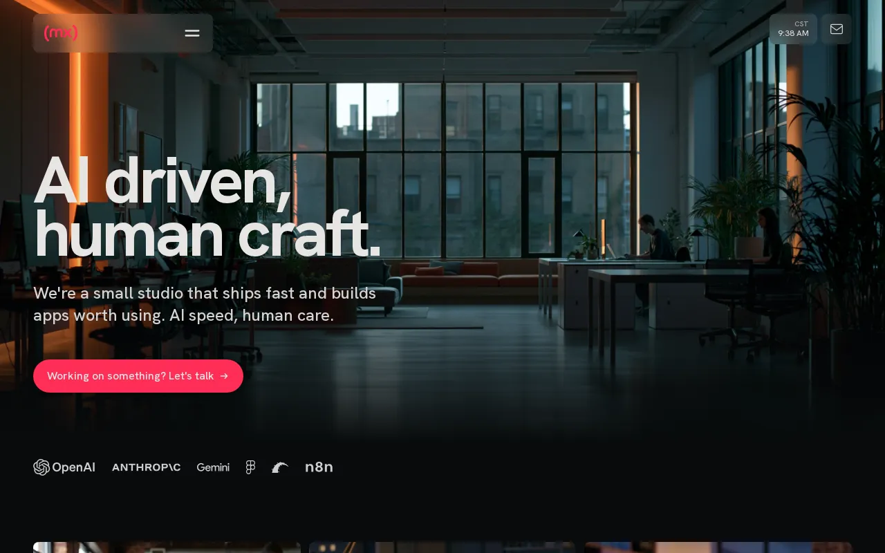 mx.works | Independent AI Product Studio — preview screenshot