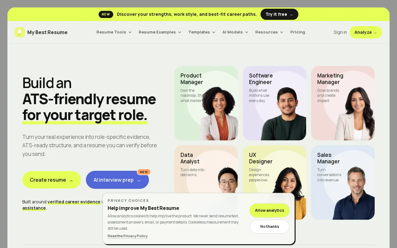 My Best Resume — preview screenshot