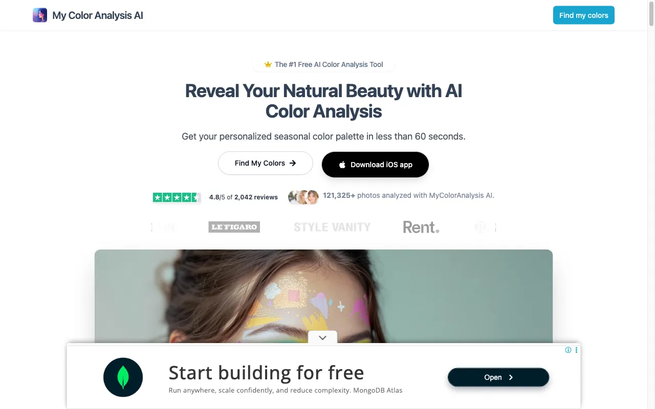 MyColorAnalysis AI — preview screenshot