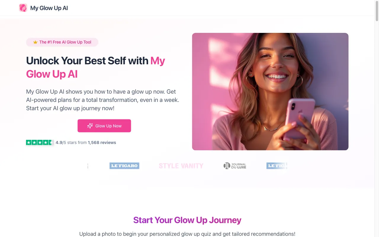 My Glow Up AI — preview screenshot