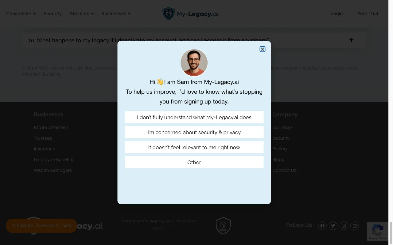 My legacy — preview screenshot
