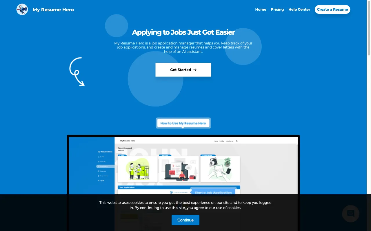 My Resume Hero — preview screenshot