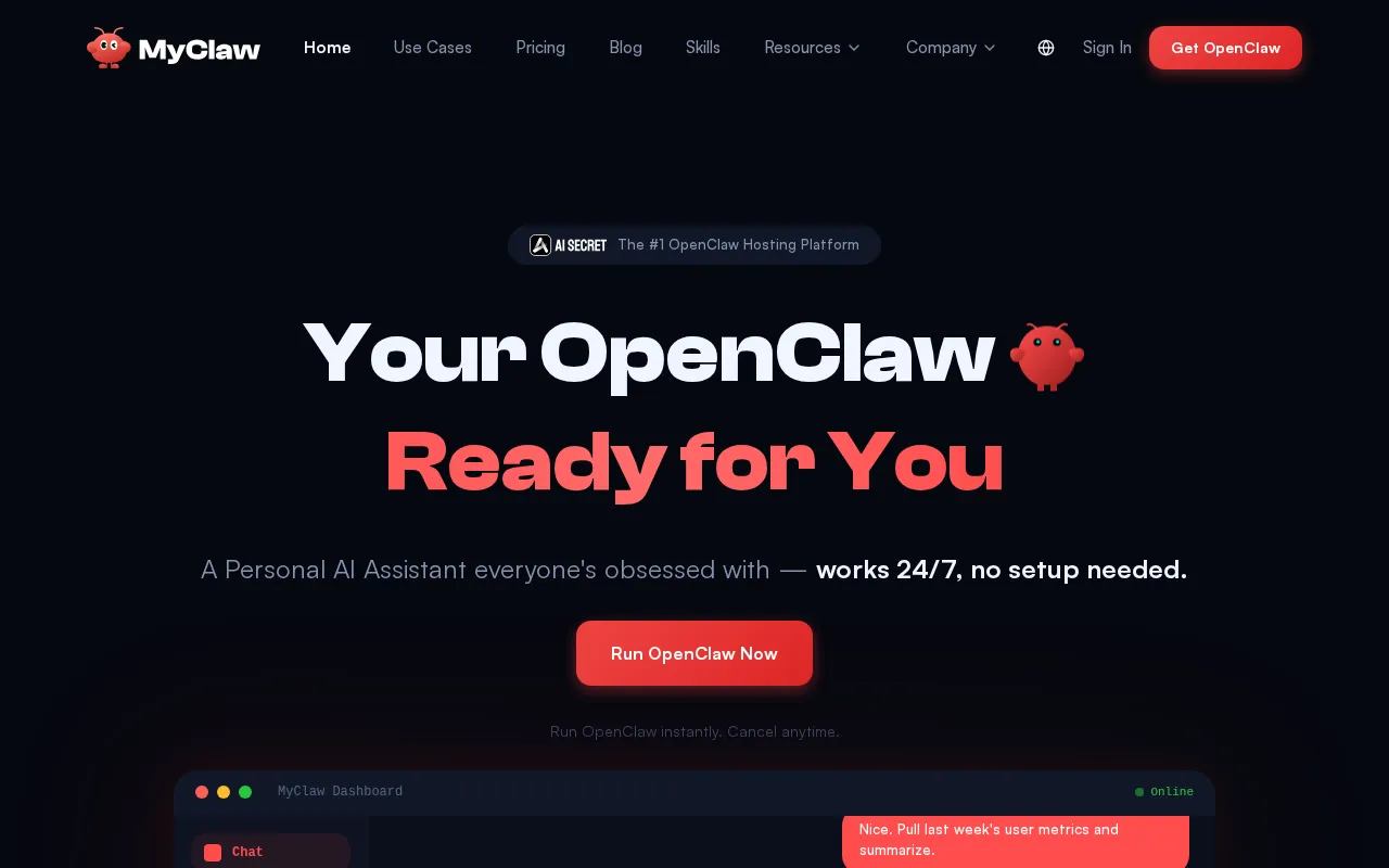 MyClaw — preview screenshot