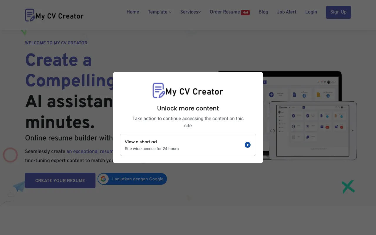 My CV Creator — preview screenshot