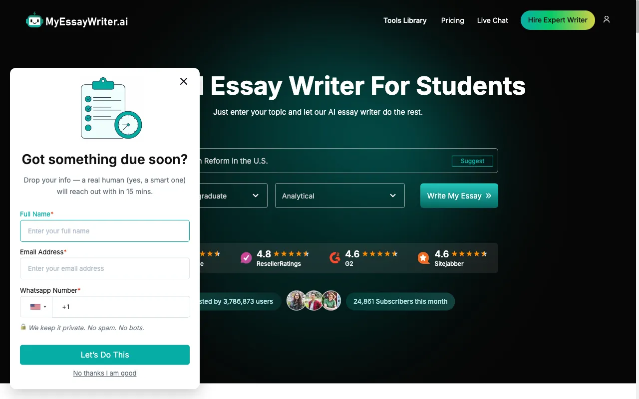 MyEssayWriter.ai — preview screenshot