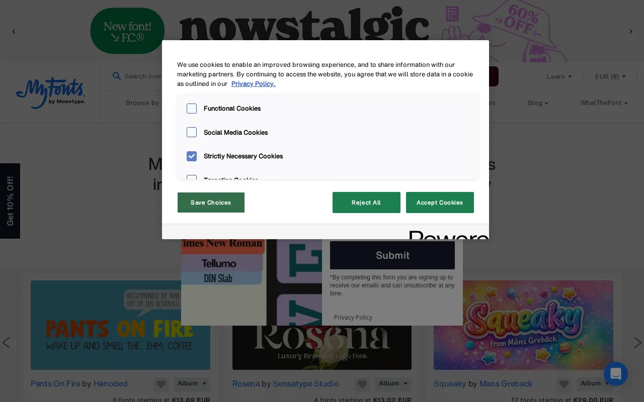 MyFonts — preview screenshot