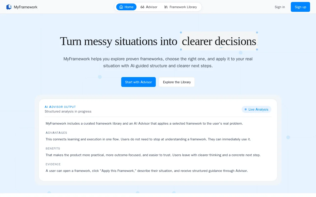 MyFramework — preview screenshot