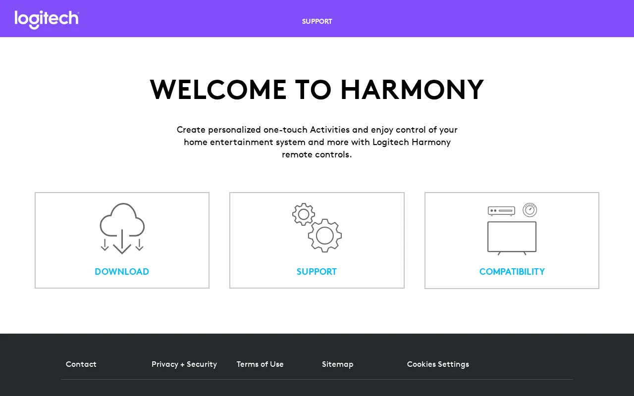 Logitech Harmony — preview screenshot
