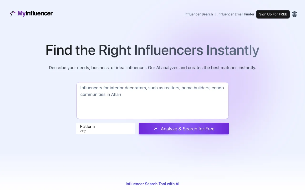 MyInfluencer — preview screenshot