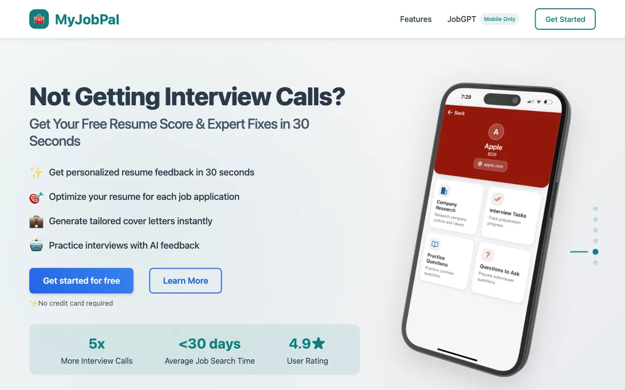 MyJobPal — preview screenshot