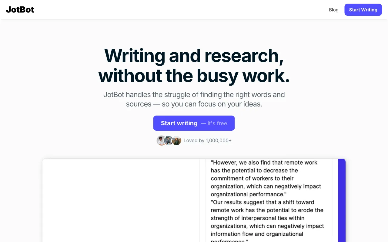 JotBot AI — preview screenshot
